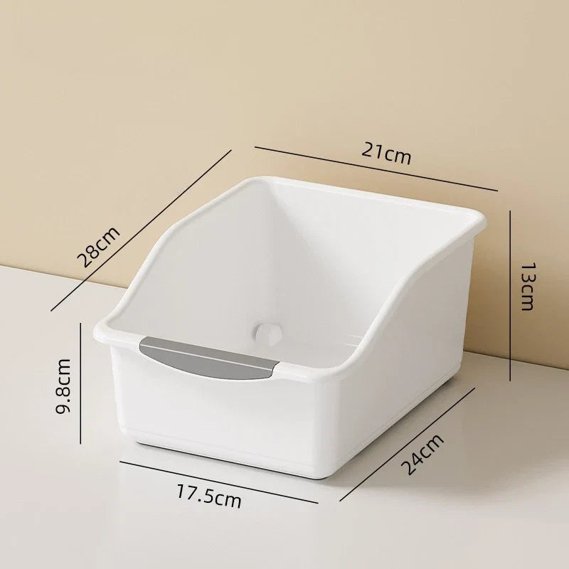 Plastic Multi-functional Storage Box Set! Curved Design for Home Organizing, Great for Kitchen & Trash Sorting