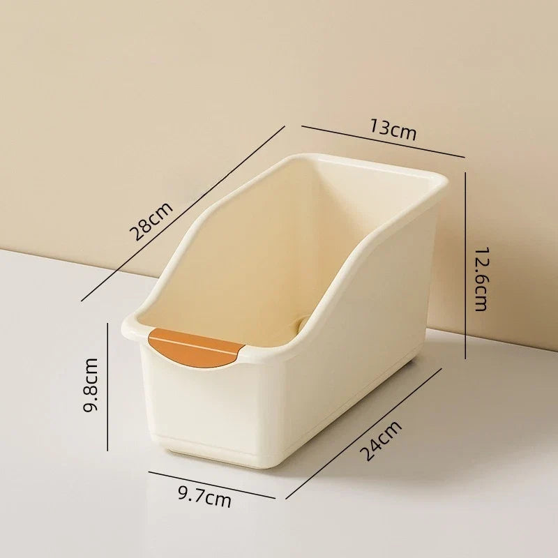 Plastic Multi-functional Storage Box Set! Curved Design for Home Organizing, Great for Kitchen & Trash Sorting