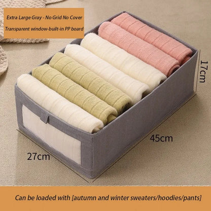 1Pcs Pants Storage Box Clothes Organizers of Cabinets and Drawers Fabric Foldable Boxes for Bedroom Wardrobe Organization Home ﻿