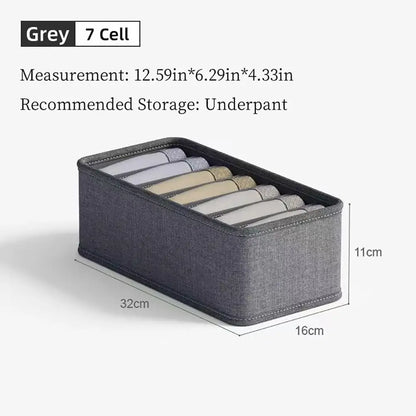 Closet Underwear Organizer Storage Box Drawer Fabric Foldable Cabinet Closet Storage Boxes for Storing Socks Underwear Ties Belt