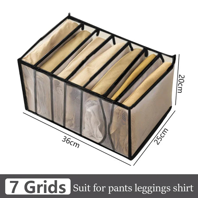 Jeans Organization Storage Box | Closet Drawer Organizer for Pants and Clothing