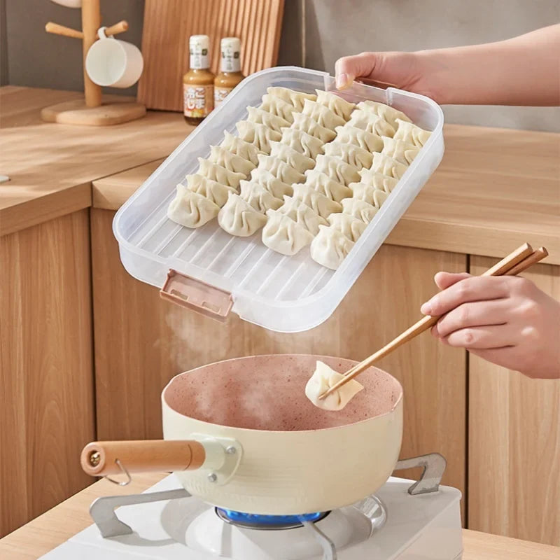 Dumpling Storage Box Multi-Layer Transparent Refrigerator Dumpling Fresh Keeping Container Home Kitchen Food Sealed Storage Box