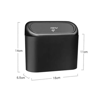 Car Trash Can With Lid | Leak-Proof Mini Car Organizer for Auto Office Home