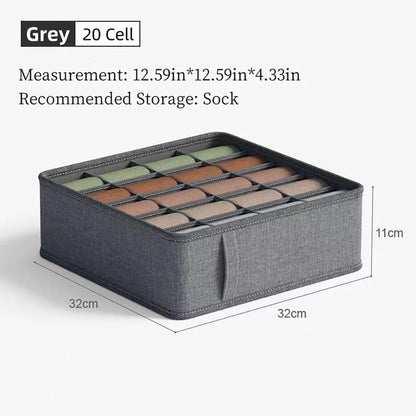 Closet Underwear Organizer Storage Box Drawer Fabric Foldable Cabinet Closet Storage Boxes for Storing Socks Underwear Ties Belt