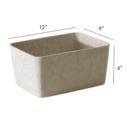 The Sculpted Bin - Wide with Lid | Set of 3