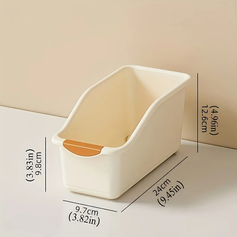 Plastic Multi-functional Storage Box Set! Curved Design for Home Organizing, Great for Kitchen & Trash Sorting