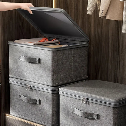 Multifunctional Foldable Storage Box with Cloth Cover , Large Capacity Quilt Storage Box bra storage box  underwear organizer