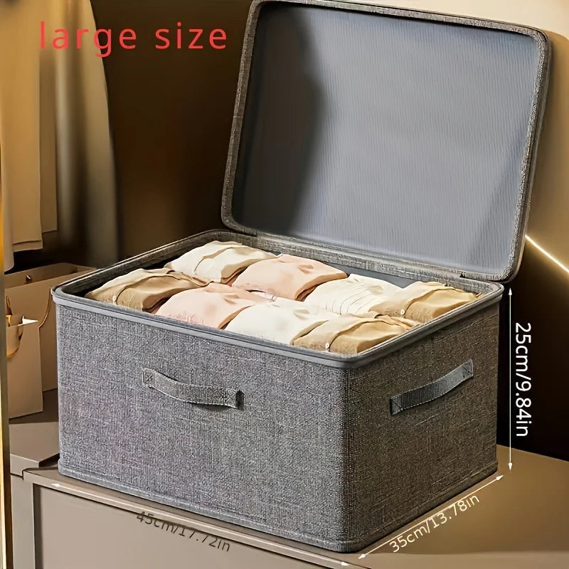 Multifunctional Foldable Storage Box with Cloth Cover , Large Capacity Quilt Storage Box bra storage box  underwear organizer