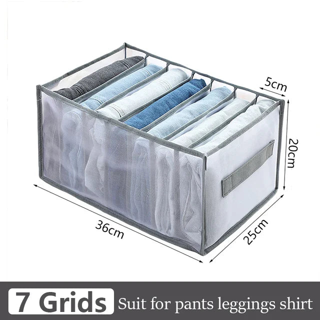 Jeans Organization Storage Box | Closet Drawer Organizer for Pants and Clothing
