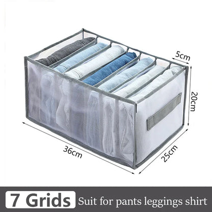 Jeans Organization Storage Box | Closet Drawer Organizer for Pants and Clothing