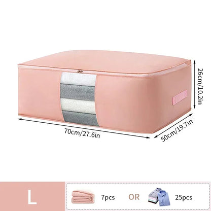Foldable Clothes Storage Bag Visual Quilt Organize Cases Waterproof Large Capacity Clothing Pack Bag Pillow Down Coat Organize