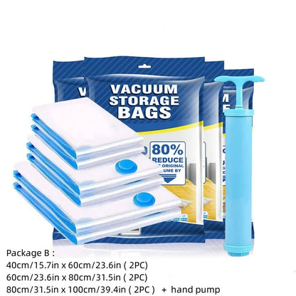 Vacuum Storage Bags More Space Save Compression Travel Seal Zipper for Clothes Pillows Bedding Closet Home Organizer