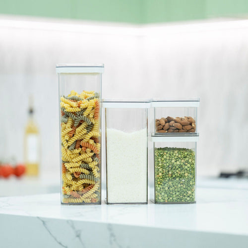 Clear Airtight Stackable Containers – 4 Sizes