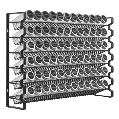 Spice Rack Organizer for Cabinet Seasoning Storage Set Wall Mounted 4 Pack
