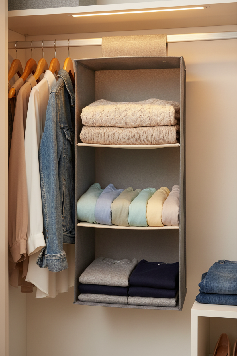 Affordable Hanging Closet Organizer