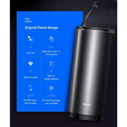 Black Small Trash Bin Garbage Can For Car Waste Rubbish Basket Organizer Storage Holder Car Accessories