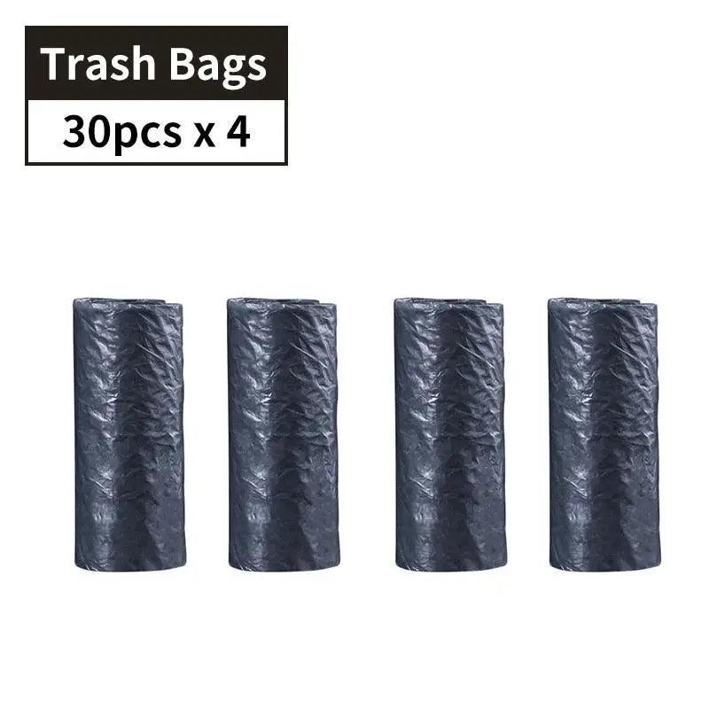 Black Small Trash Bin Garbage Can For Car Waste Rubbish Basket Organizer Storage Holder Car Accessories