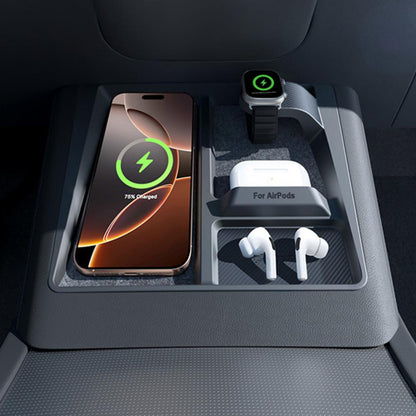 3-in-1 Wireless Charging Anti-Slip Organizer for Model 3 Highland / Model Y Juniper | TESERY