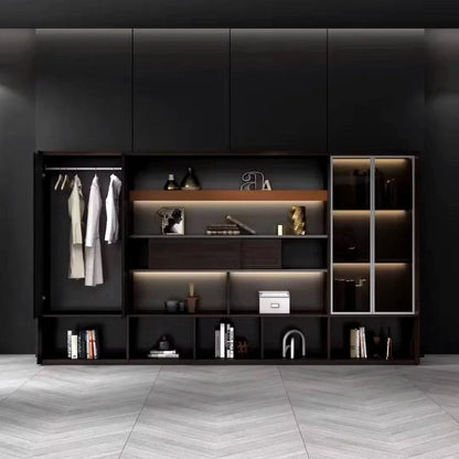 Fulton · Office Shelves w/ Integrated Lighting & Closet Storage