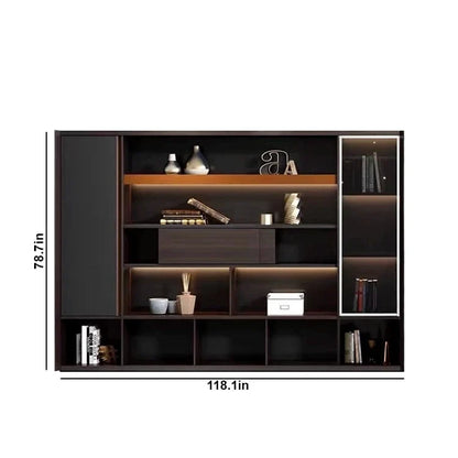Fulton · Office Shelves w/ Integrated Lighting & Closet Storage