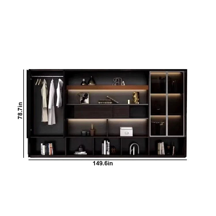 Fulton · Office Shelves w/ Integrated Lighting & Closet Storage