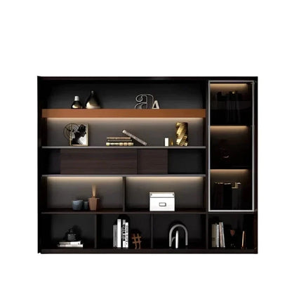 Fulton · Office Shelves w/ Integrated Lighting & Closet Storage