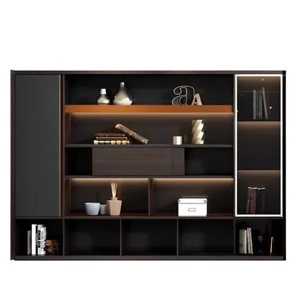 Fulton · Office Shelves w/ Integrated Lighting & Closet Storage