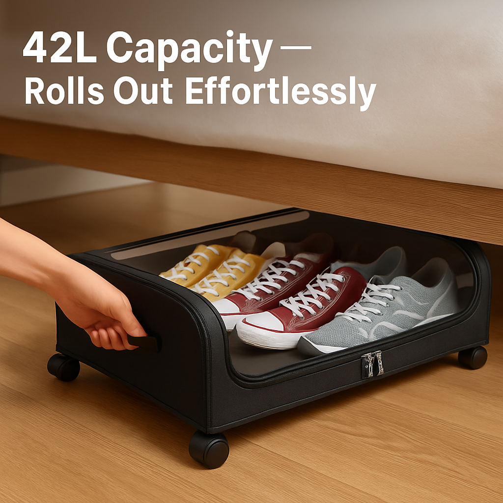 Under Bed Storage Containers with Lockable Wheels