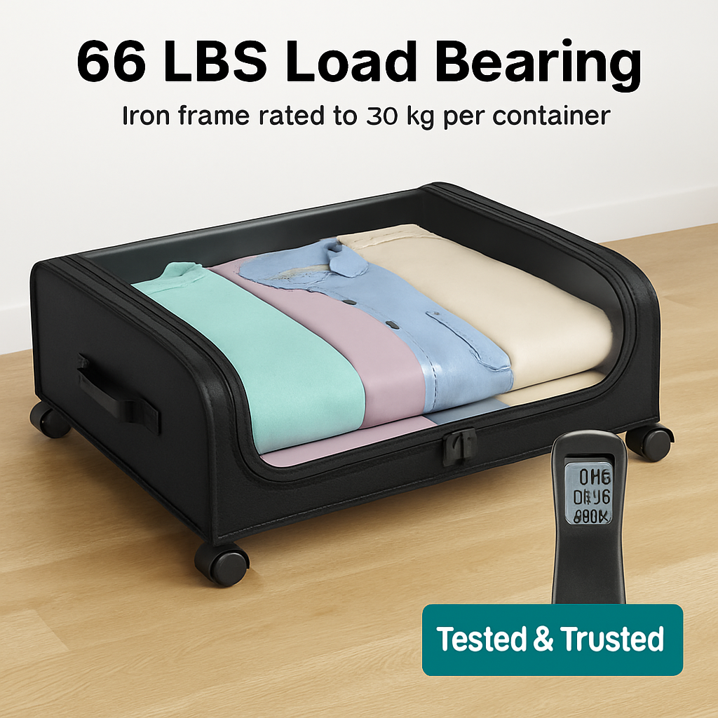 Under Bed Storage Containers with Lockable Wheels