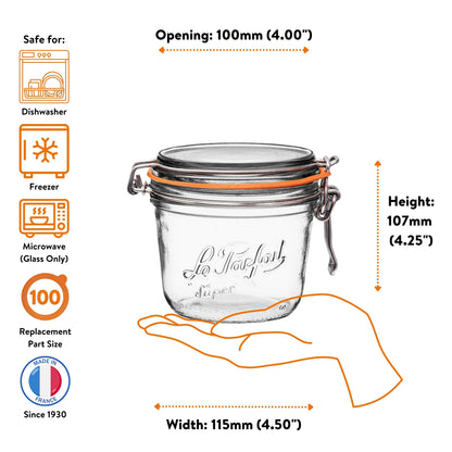 French Tapered Wire Bail Jars for Food Preservation