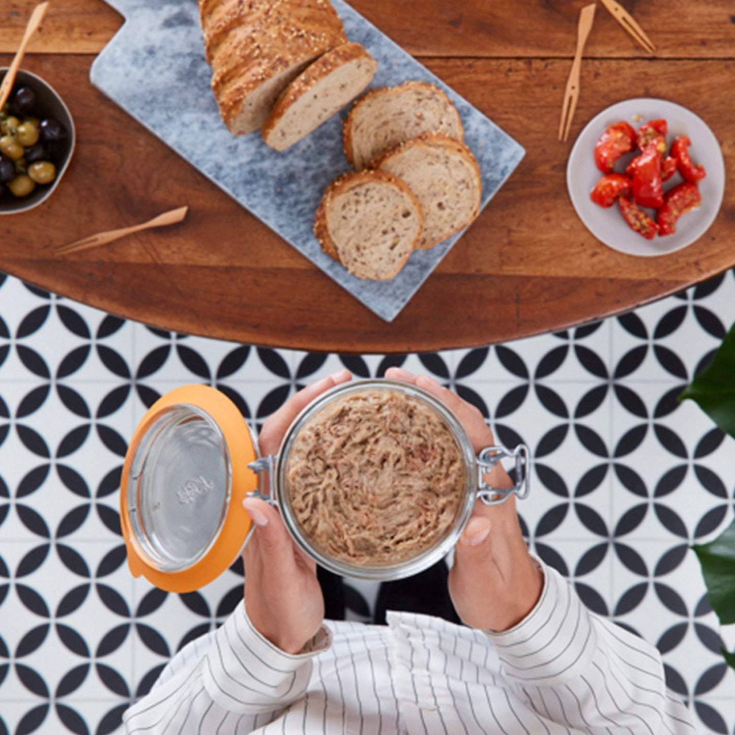 French Tapered Wire Bail Jars for Food Preservation