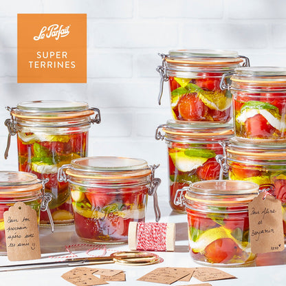 French Tapered Wire Bail Jars for Food Preservation