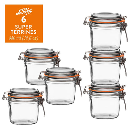 French Tapered Wire Bail Jars for Food Preservation