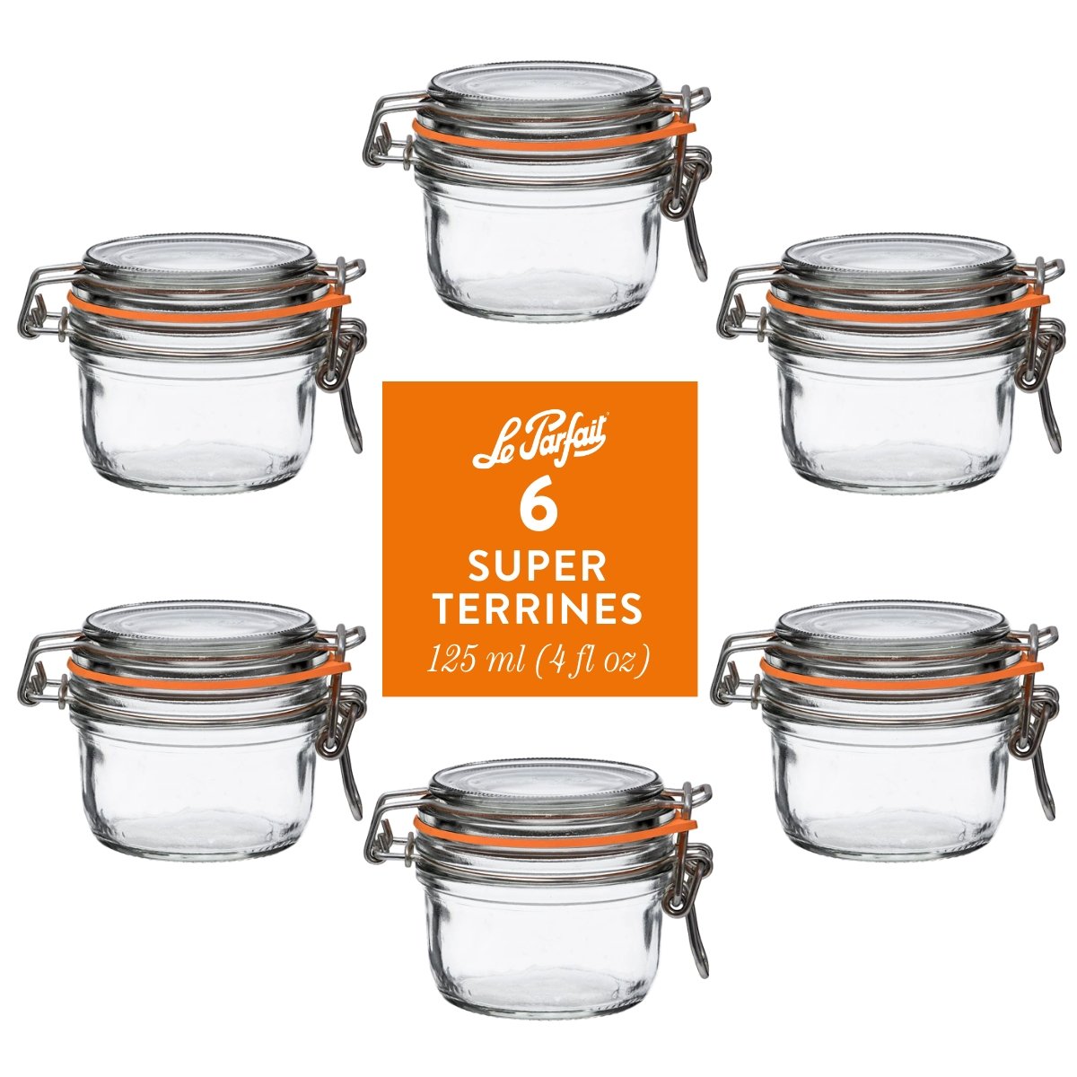 French Tapered Wire Bail Jars for Food Preservation