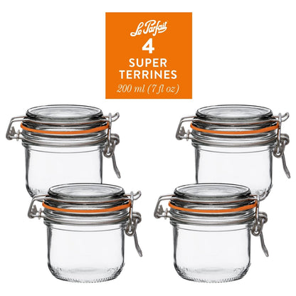 French Tapered Wire Bail Jars for Food Preservation
