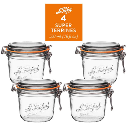 French Tapered Wire Bail Jars for Food Preservation