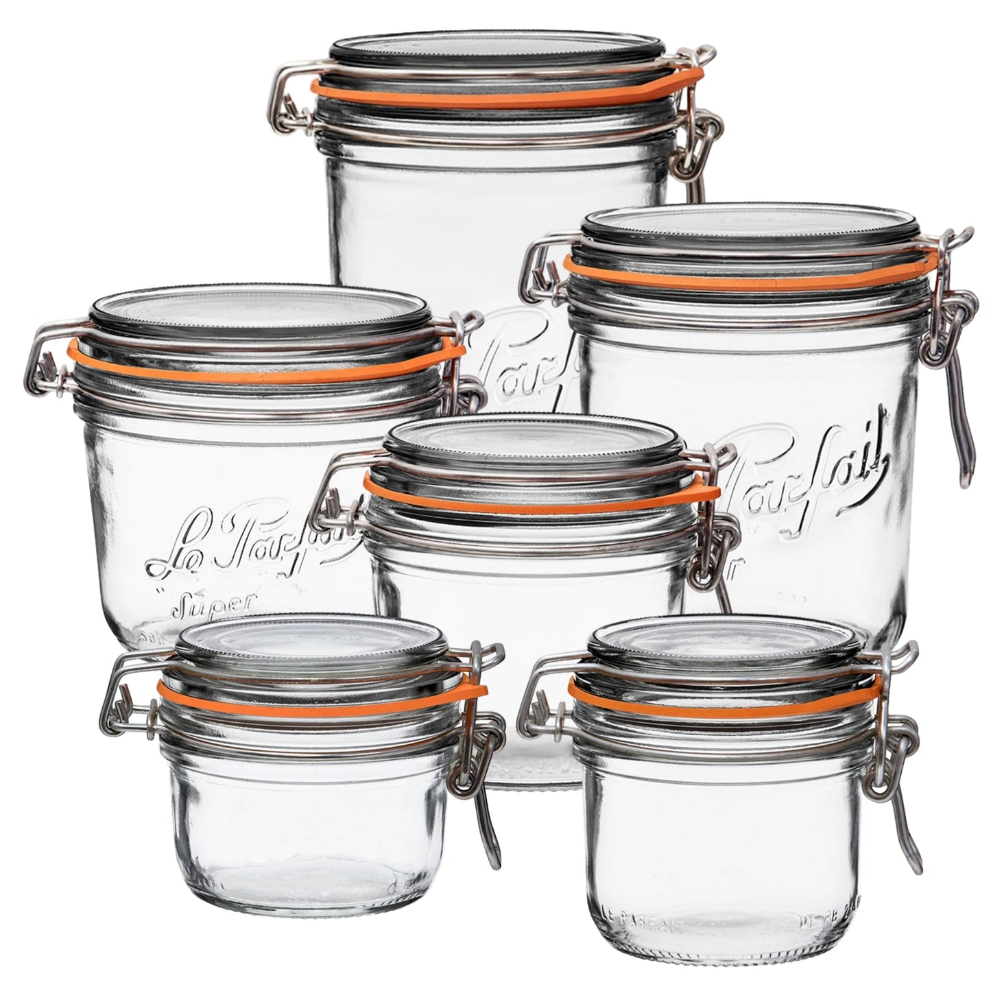 French Tapered Wire Bail Jars for Food Preservation