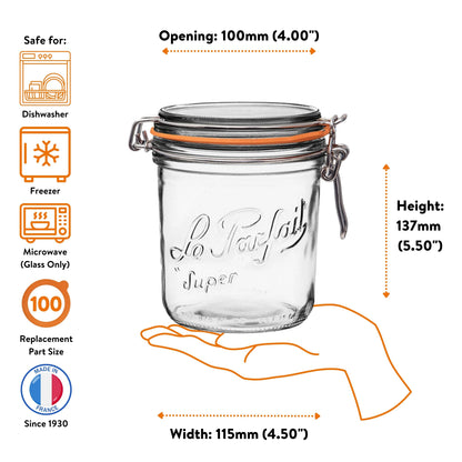 French Tapered Wire Bail Jars for Food Preservation